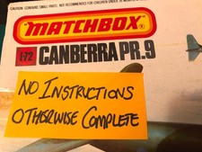 # PK-408 1/72 scale MATCHBOX RAF CANBERRA PR.9  MODEL KIT ** NO INSTRUCTIONS**