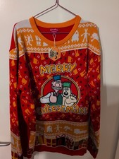 Wallace And Gromit Christmas Jumper size L , Merry Cheesemas Brand New With Tags