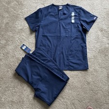 Cherokee Scrubs Set Top & Trousers Navy Blue nurse Doctor Dental NEW