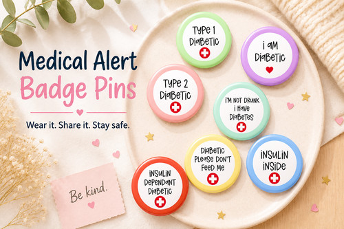 25mm diabetes badge type - 25mm,