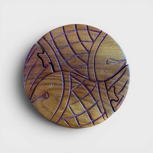 Vintage hand carved sheesham - hand-carved,