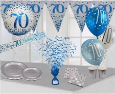 Sparkling blue & white 70th