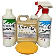 Convertible roof cleaner kit, fabric soft top dye mould remover waterproofer. 
