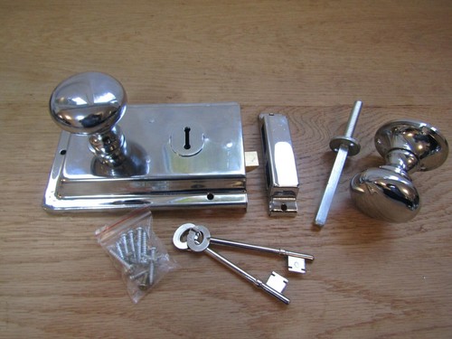 Door rim knob lock - lock, set