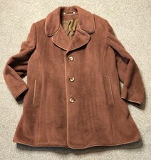 GANNEX Mens Coat Brown Vintage Wool & Mohair Mink blend button jacket size  XL