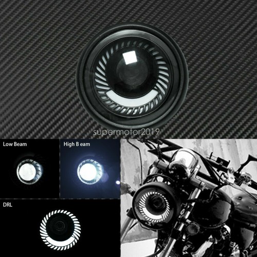 Motorcycle spiral white - white, side