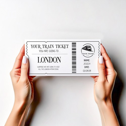 Personalised train ticket - personalised,