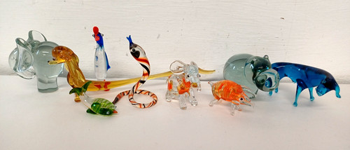 Vintage murano glass figurines - vintage,