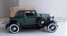 National Motor Museum Mint SS-T5350 1932 Ford Convertible Sedan in green