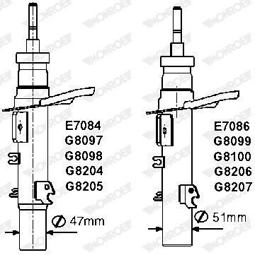 New shock absorber for peugeot - new,