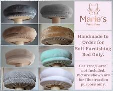 ELASTICATED ROUND SNUGGLE BED COVER to Attach on Any Flat Wood Board of Cat Tree