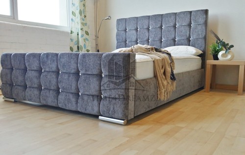 Fabric upholstered bed frame - fabric,