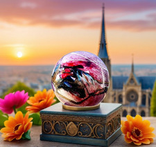 VERRERIE D'ART LUZORO Paperweight Aventurine MICHELE LUZORO 1993 FRANCE RARE VG+