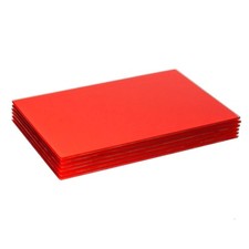 6x Red 40cm x 30cm Glass Placemats Kitchen Dining Dinner Table Place Mats Set
