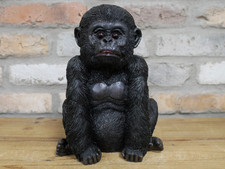 Baby Gorilla Ornament – Realistic Resin Animal Sculpture for Home or Garden