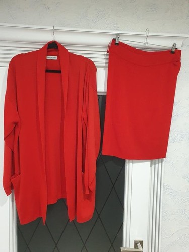 Women suit red acrylic m - women,