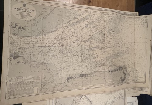Six vintage admiralty charts - six,