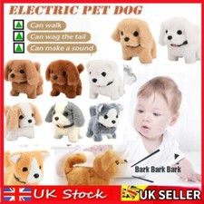 Electronic Robot Dog Walking Barking Tail Wagging Puppy Dog Plush Toy Kid Gift
