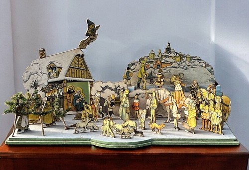 1950 nativity set wood - 1950's,