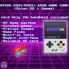 Onion OS 64GB SanDisk micro SD Card Upgrade for Miyoo Mini / Mini+ – Plug & Play