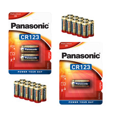 PANASONIC CR123 123 CR123A 3V Lithium Photo Camera Battery Long Life | 1-20 Pack