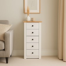 White Tallboy Chest of Drawers