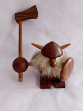 Vintage 60s Danish Wooden Viking Gonk Ornament