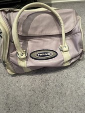 Head St Moritz Lilac White 90s Gym Bag Womens Vintage Sports Holdall Retro