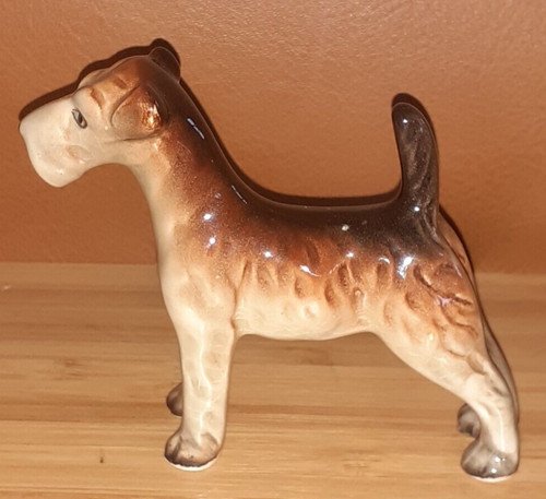 Vintage fox terrier dog - dog, 3"