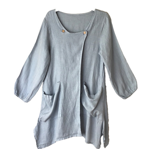 Ladies size pale blue linen - pale,