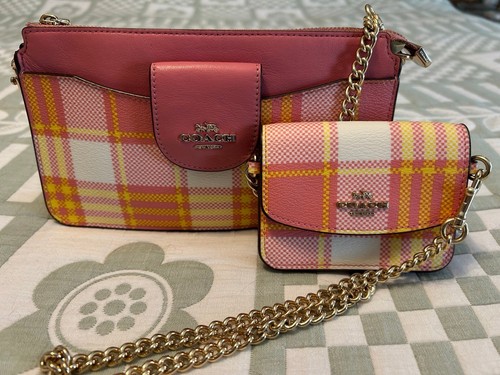 Coach garden plaid poppy - garden,