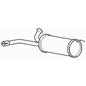 Centre exhaust middle silencer - exhaust,