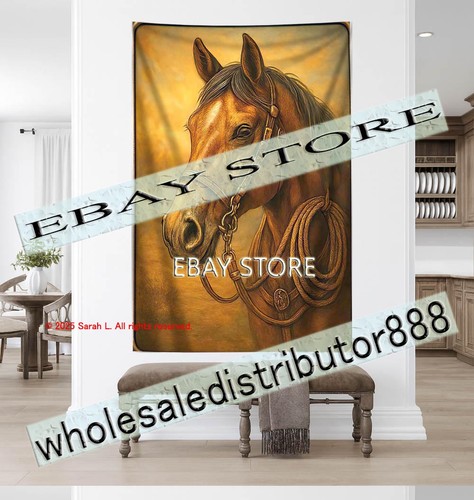 Horse head tapestry western