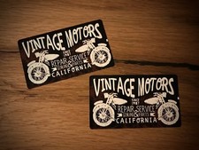 2x Vintage Engine Stickers