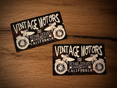 Vintage engine stickers - 2x,