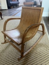 BAUHAUS GERMAN 1950s - Childrens Rocking Chair - Wooden RARE VINTAGE Antique