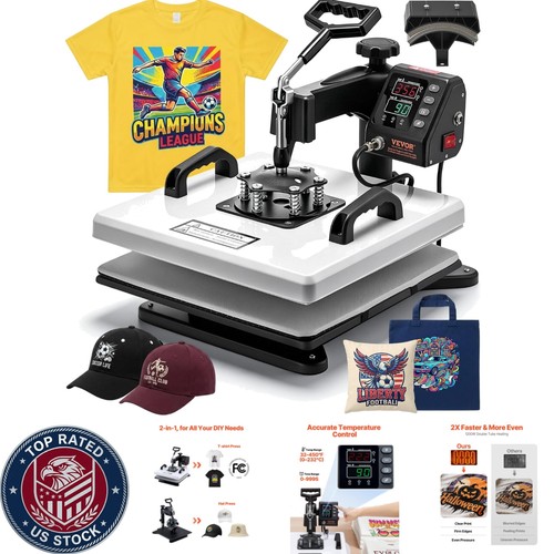 Professional heat press - 2-in-1,