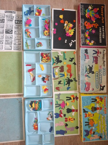 Vintage sets fuzzy - 3, felts