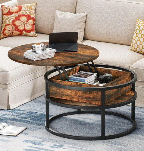 Coffee table round - table, lift