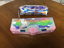 ? Next Pink Unicorn Pop Out Pencil Case Plus Unicorn Colouring Pens Case ?