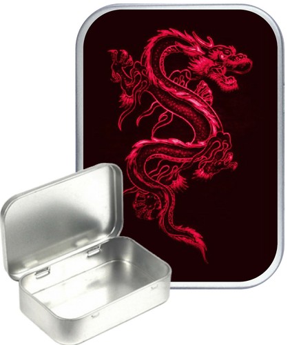 Red dragon silver hinged - red,