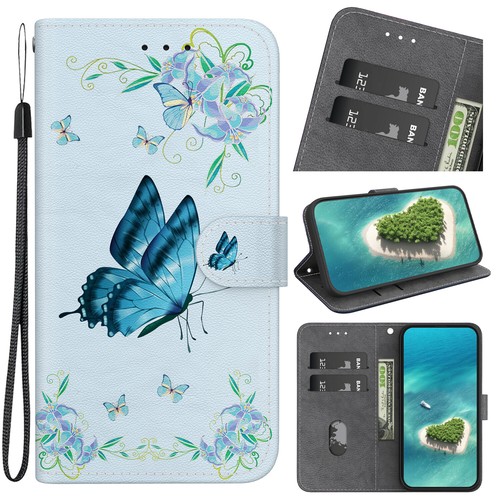 Butterfly wallet phone case - butterfly,