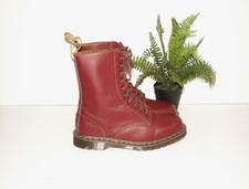 Dr Martens 1490 quilon leather boots cherry red made in England uk 10 eu 45 1123