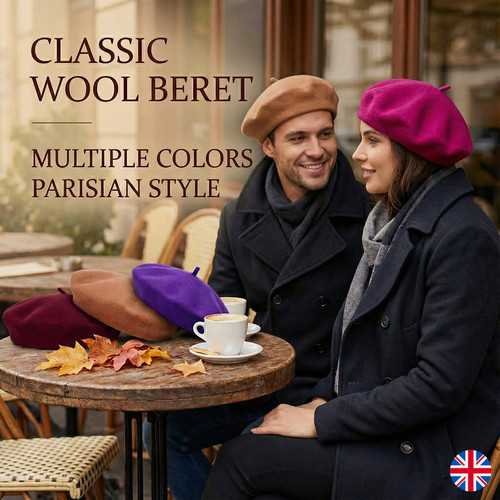 Classic wool beret hat - classic, for