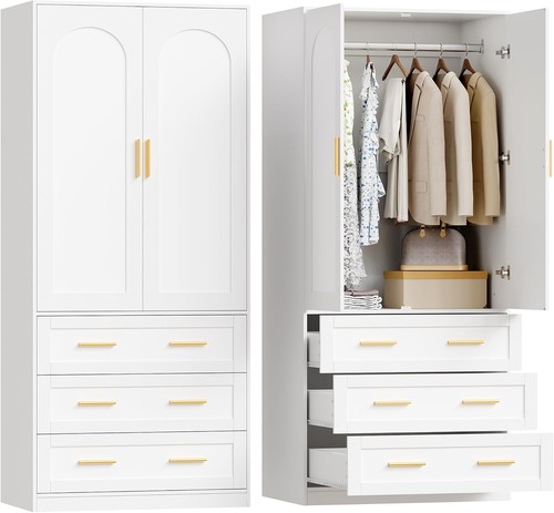 Wooden armoire wardrobe closet - wooden,
