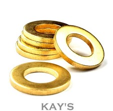 FLAT FORM A WASHERS SOLID BRASS METRIC ASSORTED 460 PIECE KIT M3 M4 M5 M6 M8