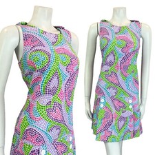 VTG 60S 70S PURPLE GREEN PINK