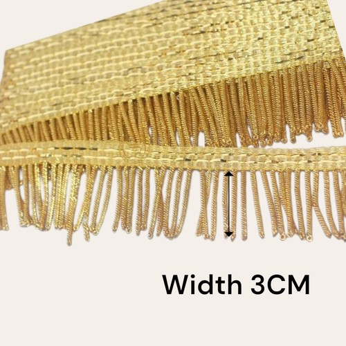 Gold bullion wire fringe for - gold,