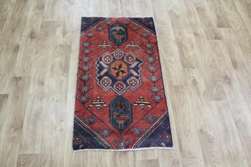 Old handmade persian wool rug - old,