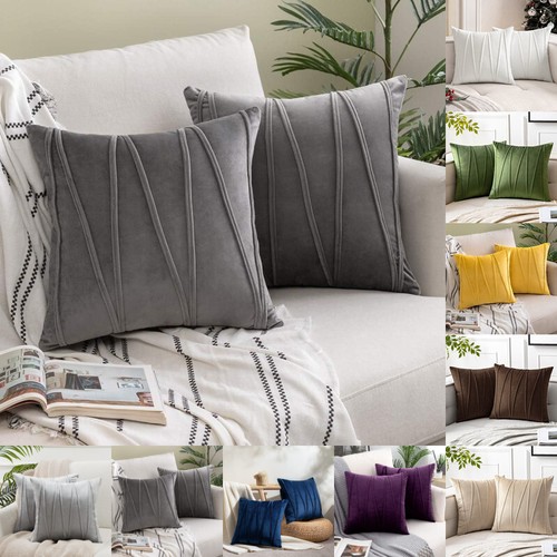 New velvet solid cushion cover - solid,